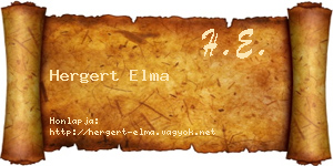 Hergert Elma névjegykártya